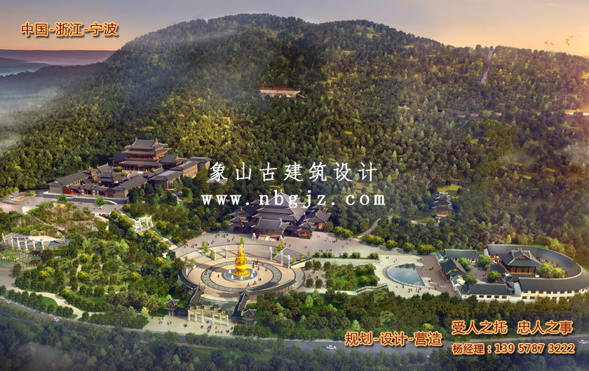 寺廟建筑設計規劃效果圖 寺廟建筑設計規劃效果圖